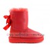 UGG KIDS TODDLERS BAILEY BOW METALLIC RED