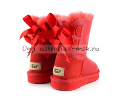 UGG KIDS TODDLERS BAILEY BOW METALLIC RED