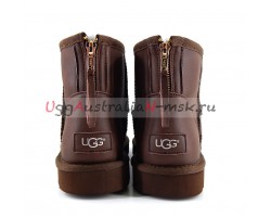 UGG MEN CLASSIC MINI ZIP ROCK METALLIC CHOCOLATE