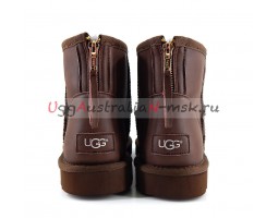 UGG MEN CLASSIC MINI ZIP ROCK METALLIC CHOCOLATE