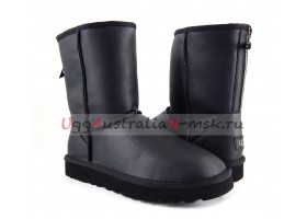 UGG MEN CLASSIC SHORT ZIP ROCK METALLIC BLACK