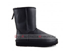 UGG MEN CLASSIC SHORT ZIP ROCK METALLIC BLACK
