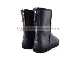 UGG MEN CLASSIC SHORT ZIP ROCK METALLIC BLACK