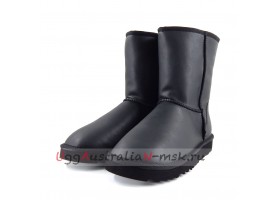 UGG MEN CLASSIC SHORT ZIP ROCK METALLIC BLACK