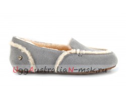 UGG WOMEN LOAFER SLIPPERS HAILEY LIGHT GREY