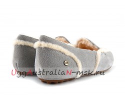 UGG WOMEN LOAFER SLIPPERS HAILEY LIGHT GREY