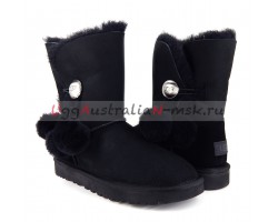 UGG BAILEY BUTTON POM BLACK 