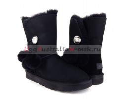 UGG BAILEY BUTTON POM BLACK 