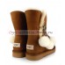 UGG BAILEY BUTTON POM CHESTNUT