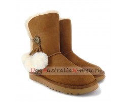 UGG BAILEY BUTTON POM CHESTNUT