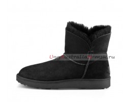 UGG CLASSIC MINI CUFF BLACK