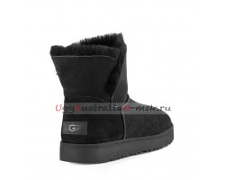 UGG CLASSIC MINI CUFF BLACK