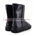 UGG CLASSIC SHORT CROCO BLACK