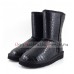 UGG CLASSIC SHORT CROCO BLACK