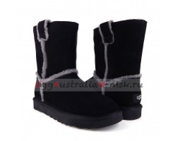 UGG CLASSIC SHORT TOP WOOL BLACK