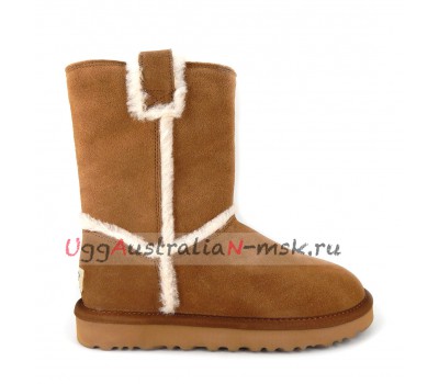 UGG CLASSIC SHORT TOP WOOL CHESTNUT