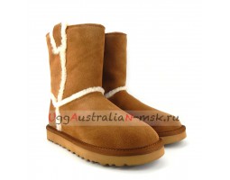 UGG CLASSIC SHORT TOP WOOL CHESTNUT