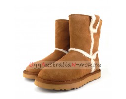 UGG CLASSIC SHORT TOP WOOL CHESTNUT