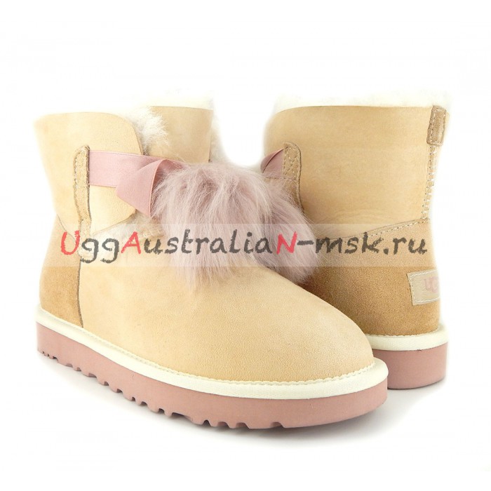 yellow uggs with bows