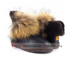 UGG IRINA FUR GUN II METALLIC CHOCOLATE