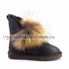 UGG IRINA FUR GUN II METALLIC CHOCOLATE