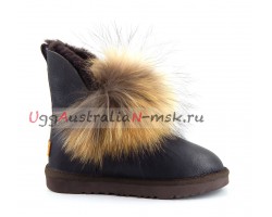 UGG IRINA FUR GUN II METALLIC CHOCOLATE