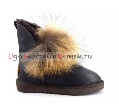 UGG IRINA FUR GUN II METALLIC CHOCOLATE