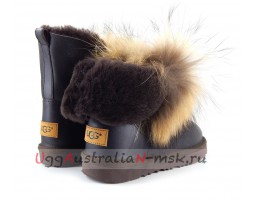 UGG IRINA FUR GUN II METALLIC CHOCOLATE