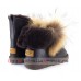 UGG IRINA FUR GUN II METALLIC CHOCOLATE