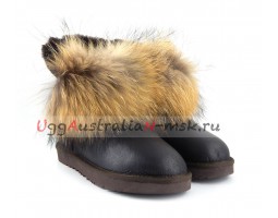 UGG IRINA FUR GUN II METALLIC CHOCOLATE