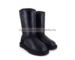 UGG KIDS METALLIC II TALL BLACK