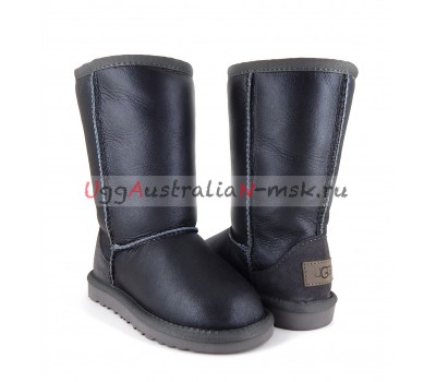 UGG KIDS METALLIC II TALL GREY