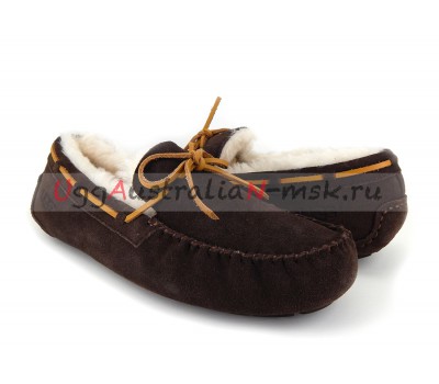 UGG MEN MOCCASINS OLSEN CHOCOLATE