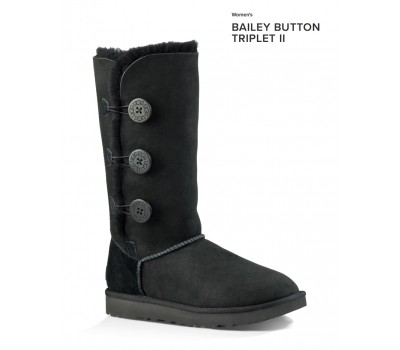 UGG BAILEY BUTTON TRIPLET II BLACK