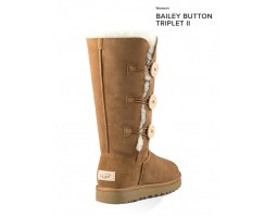 UGG BAILEY BUTTON TRIPLET II CHESTNUT