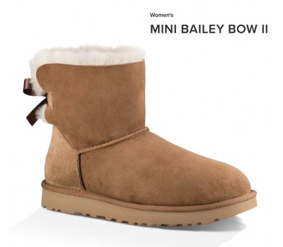 UGG MINI BAILEY BOW II CHESTNUT