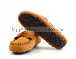 UGG DAKOTA LEATHER BOW CHESTNUT