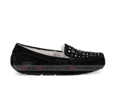 UGG ANSLEY STUDDED BLING SLIPPER BLACK