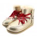 UGG & JIMMY CHOO LODGE MINI LEATHER GOLD