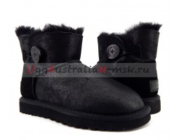 UGG BAILEY BUTTON MINI BOMBER NEW BLACK