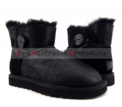 UGG BAILEY BUTTON MINI BOMBER NEW BLACK