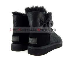 UGG BAILEY BUTTON MINI BOMBER NEW BLACK