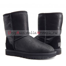 UGG CLASSIC SHORT BOMBER NEW BLACK