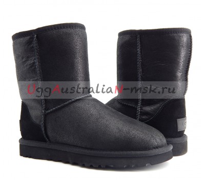 UGG CLASSIC SHORT BOMBER NEW BLACK