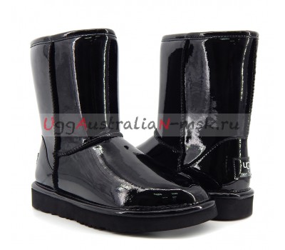 UGG & JIMMY CHOO CLASSIC PATENT II BLACK