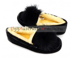 UGG DAKOTA POM POM BLACK