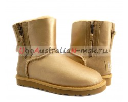 UGG MINI DOUBLE ZIP METALLIC GOLD