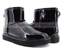 UGG & JIMMY CHOO MINI PATENT II BLACK