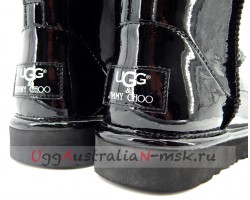 UGG & JIMMY CHOO MINI PATENT II BLACK