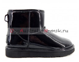 UGG & JIMMY CHOO MINI PATENT II BLACK